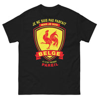 Thumbnail for T-shirt Belge noir - Je ne suis pas parfait, mais je suis belge