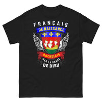 Thumbnail for T-shirt Rochelais noir - Français de naissance, slogan humoristique
