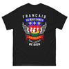 T-shirt Rochelais noir - Français de naissance, slogan humoristique