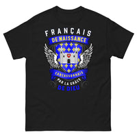 Thumbnail for T-shirt Français de naissance Carcassonnais noir - Français de naissance, Carcassonnais par la grâce de Dieu