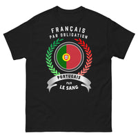 Thumbnail for T-shirt Franco-portugais noir - Français par obligation, Portugais par le sang