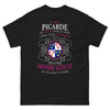 T-shirt Picarde noir - cœur sur la main, guerrière et grande gueule