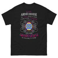 Thumbnail for T-shirt Ardéchoise noir - Cœur vaillant, grande gueule