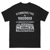 T-shirt Vaudois noir - N'emmerdez pas les Vaudois