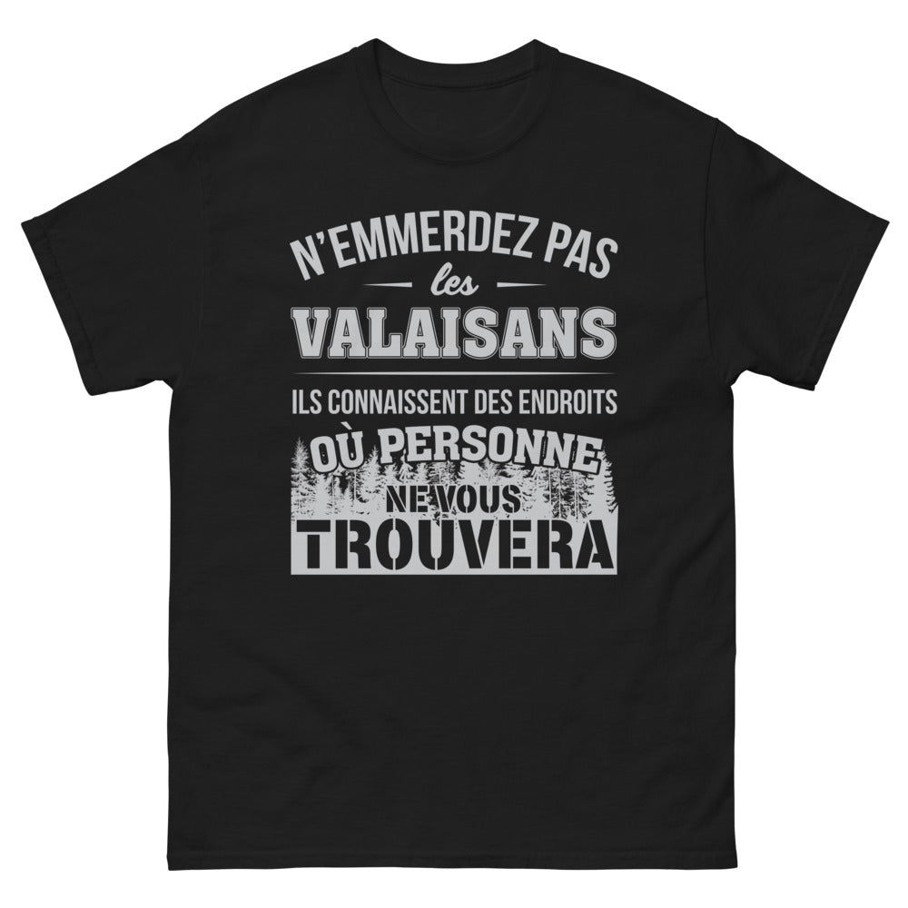 T-shirt Valaisans noir - Avec Discrétion et Fierté