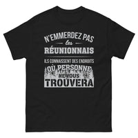 Thumbnail for T-shirt Réunionnais noir - N'emmerdez pas les Réunionnais