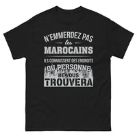Thumbnail for T-shirt Maroc noir - Ne vous attardez pas aux Marocains