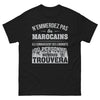 T-shirt Maroc noir - Ne vous attardez pas aux Marocains