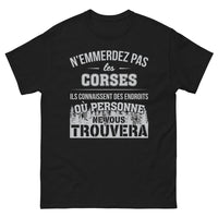 Thumbnail for T-shirt Corse noir - Ne les embêtez pas, endroits secrets