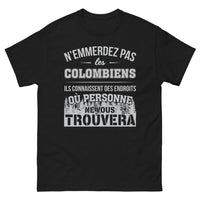 Thumbnail for T-shirt Colombiens noir - endroits où personne ne vous trouvera