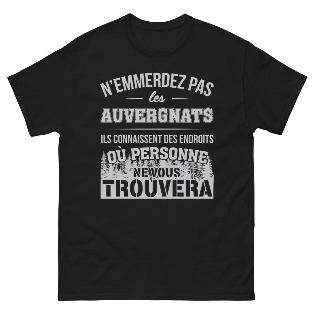 T-shirt Auvergne noir - Ne cherchez pas les Auvergnats