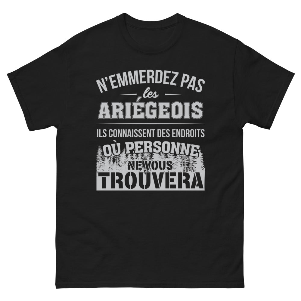 T-shirt Ariégeois noir - N'embêtez pas les Ariégeois