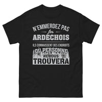 Thumbnail for T-shirt Ardèche noir - N'emmerdez pas les Ardéchois