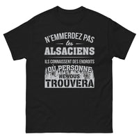 Thumbnail for T-shirt Alsace noir - N'emmerdez pas les Alsaciens