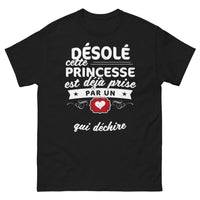 Thumbnail for T-shirt Princesse déjà prise noir - Princesse déjà prise par un qui déchire
