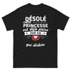 T-shirt Princesse déjà prise noir - Princesse déjà prise par un qui déchire