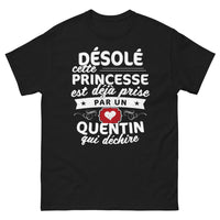 Thumbnail for T-shirt Quentin noir - Désolée, cette princesse est déjà prise
