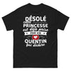 T-shirt Quentin noir - Désolée, cette princesse est déjà prise