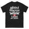 T-shirt princesse noir - Déjà prise par un Lucas incroyable