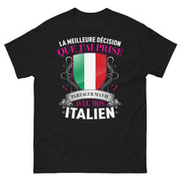 Thumbnail for T-shirt Italien noir - La meilleure décision : partager ma vie avec mon Italien