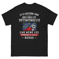 Thumbnail for T-shirt Réunionnais noir - Héros du Huitième Jour