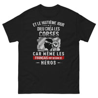 Thumbnail for T-shirt Corse noir - Et le huitième jour, Dieu créa les Corses