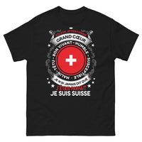 Thumbnail for T-shirt Suisse noir - Râleur mais attentionné