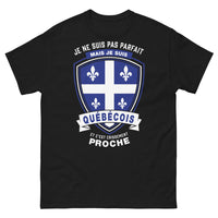Thumbnail for T-shirt Québécois noir - Je ne suis pas parfait mais je suis Québécois