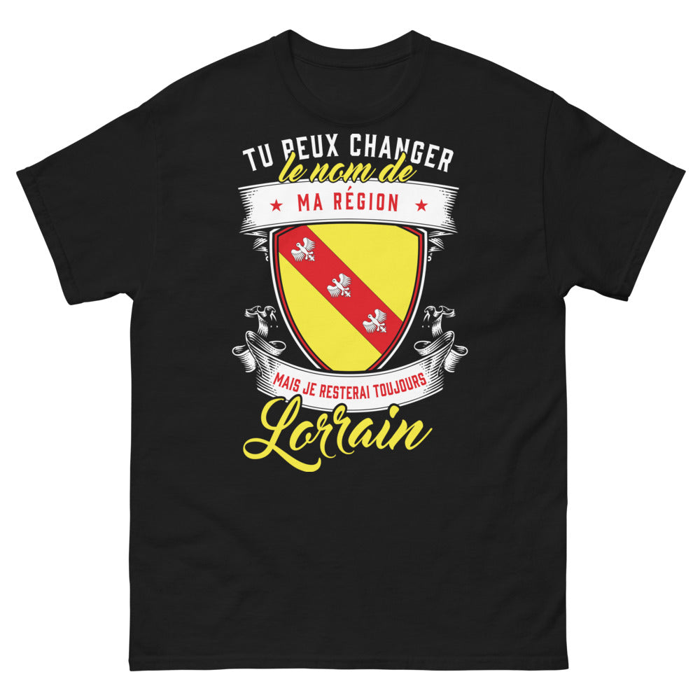 T-shirt Lorrain noir - Je resterai toujours lorrain