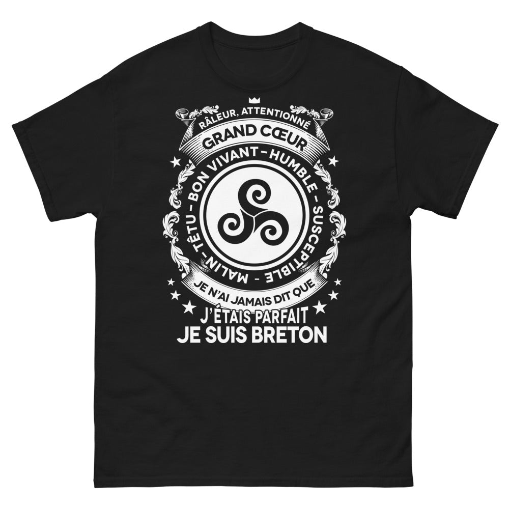 T-shirt Bretagne noir - Râleur attachant