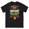 T-shirt Belgique noir - Dieu a créé la bière