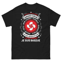 Thumbnail for T-shirt Basque noir - Râleur, attentionné, grand cœur