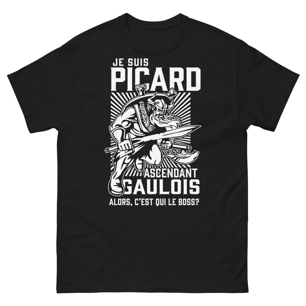 T-shirt Picard Gaulois noir - C'est qui le boss ?
