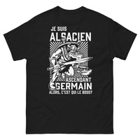 Thumbnail for T-shirt Alsacien Ascendant Germain noir - 'Qui est le Boss ?' 