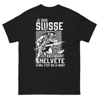 Thumbnail for T-shirt Suisse Ascendant Helvète noir - Le boss des montagnes