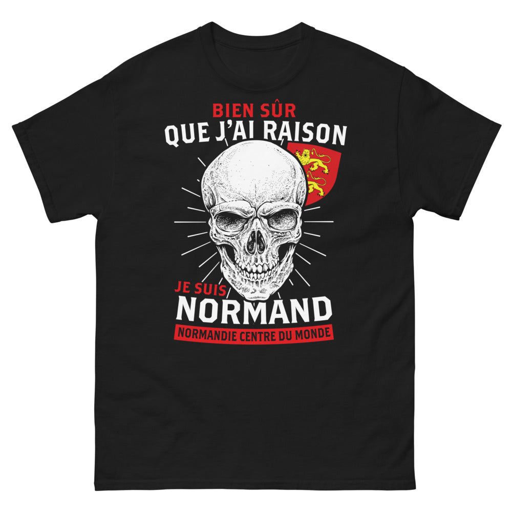 T-shirt Normand noir - Bien sûr que j'ai raison