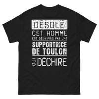 Thumbnail for T-shirt Toulon noir - Désolé cet homme est déjà pris par une supportrice