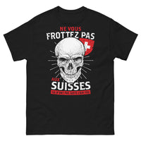 Thumbnail for T-shirt Suisse noir - Ne vous frottez pas aux Suisses !