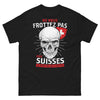 T-shirt Suisse noir - Ne vous frottez pas aux Suisses !