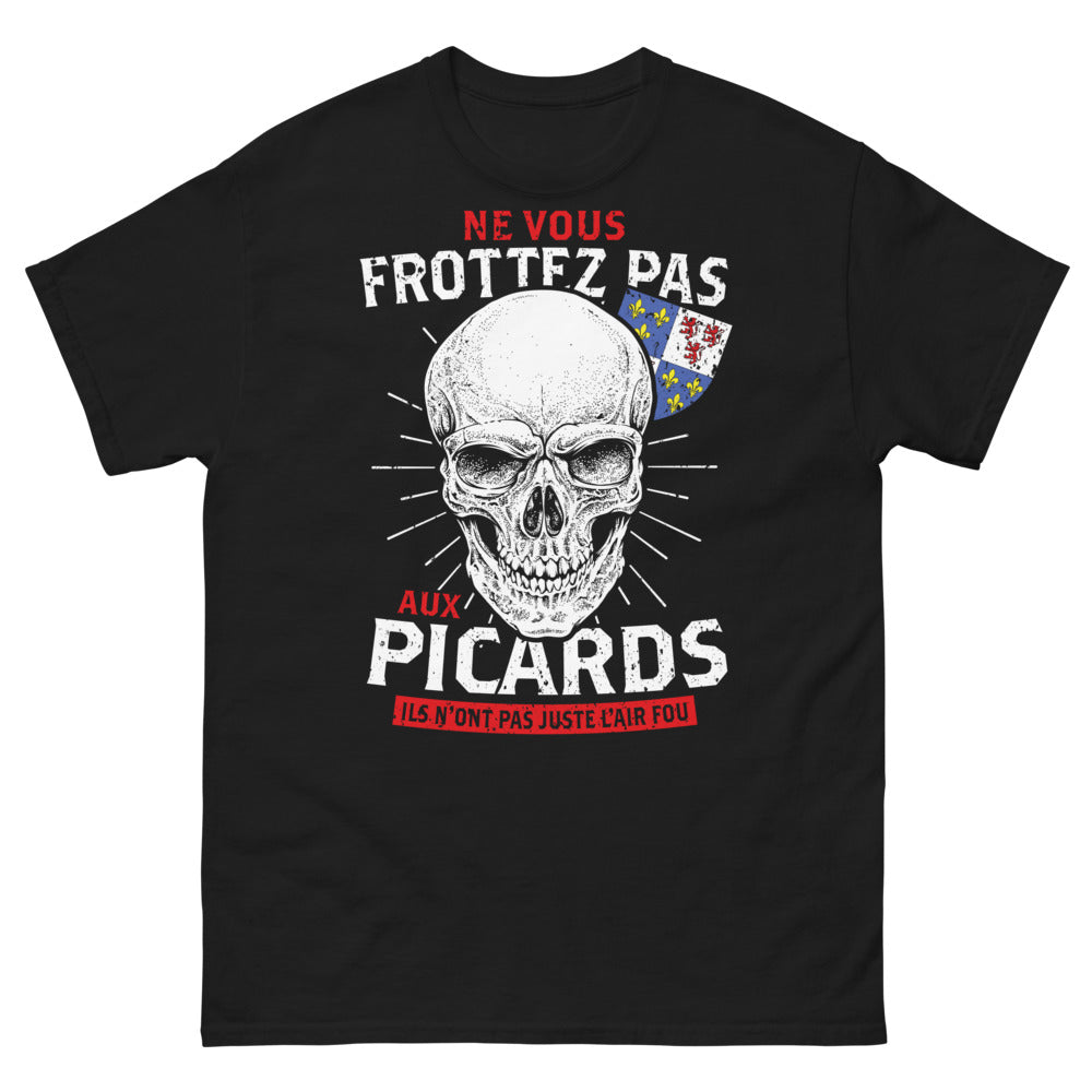 T-shirt Picards noir - Ne vous frottez pas aux Picards