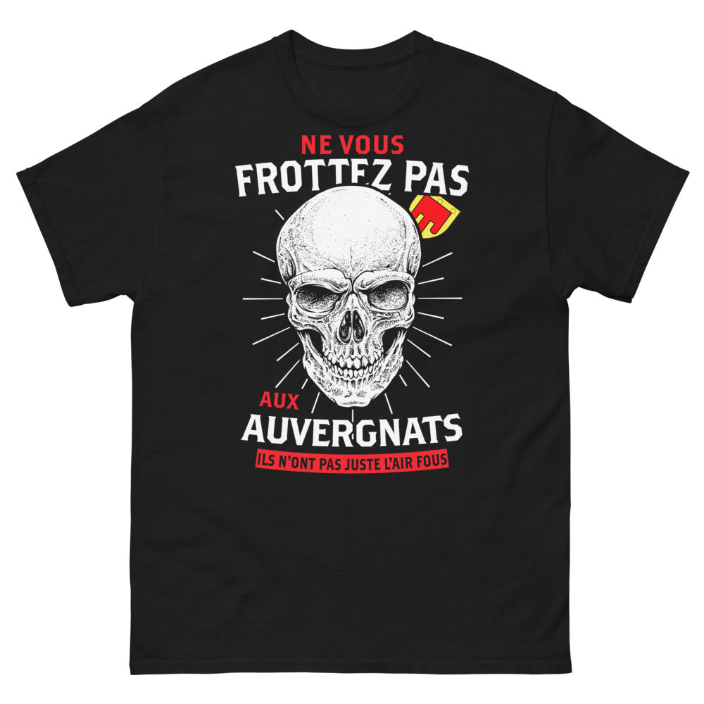 T-shirt Auvergne noir - Ne vous frottez pas aux Auvergnats