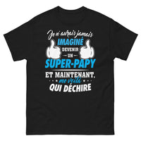 Thumbnail for T-shirt Papy extraordinaire noir - Super papy qui déchire