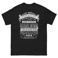 Thumbnail for T-shirt Ardèche noir - Prière ardéchoise, humour apéro