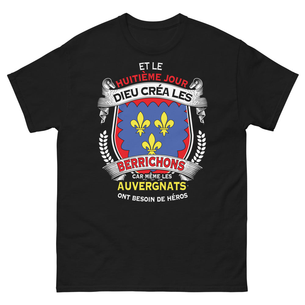 T-shirt Berrichon noir - Et le huitième jour, Dieu créa les Berrichons