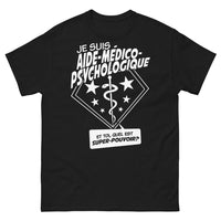 Thumbnail for T-shirt Aide médico-psychologique noir - Quel est votre super pouvoir ?
