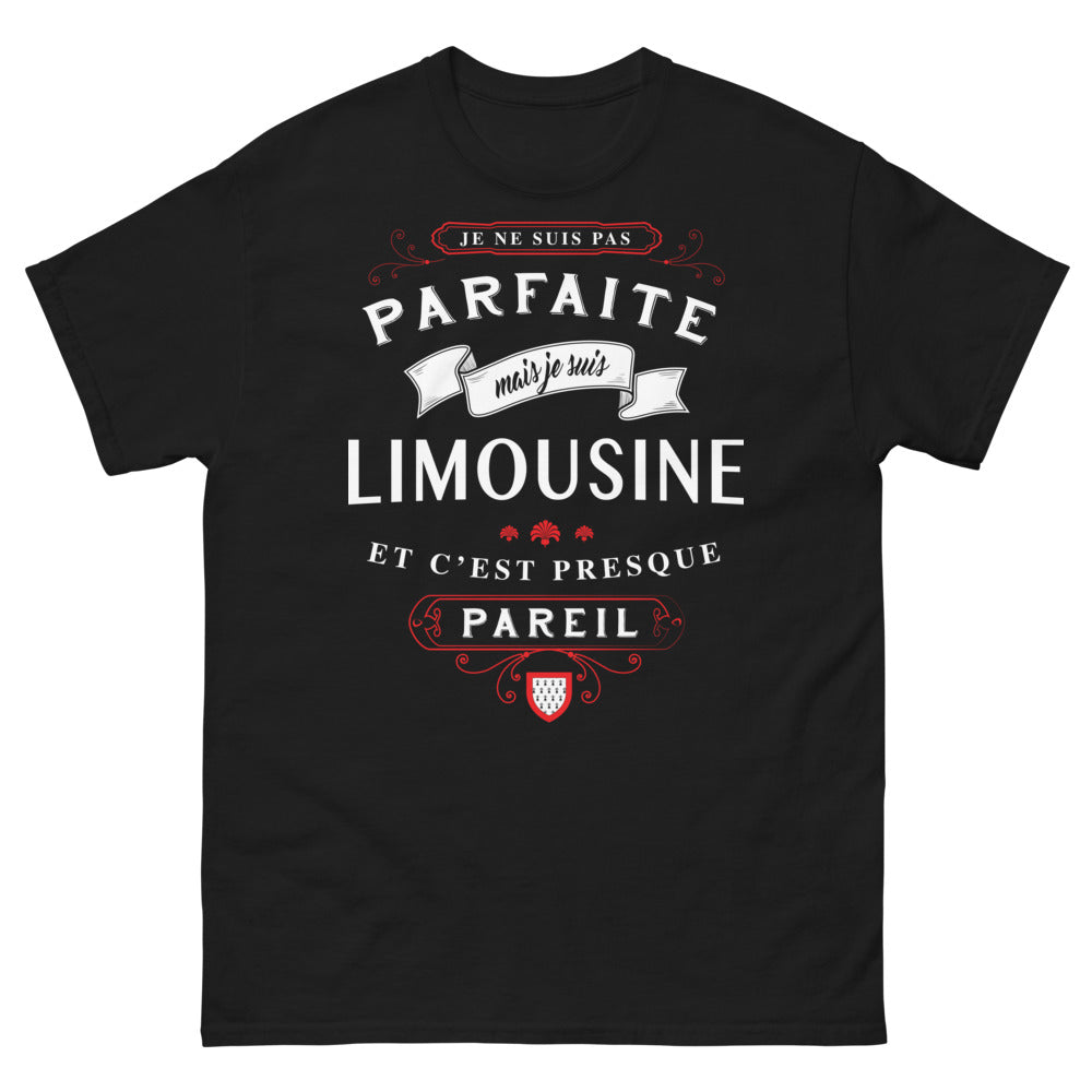 T-shirt Limousine noir - Je ne suis pas parfaite, mais presque