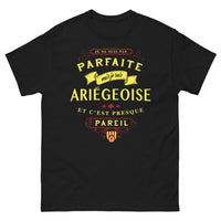 Thumbnail for T-shirt Ariégeoise noir - Je ne suis pas parfaite mais je suis Ariégeoise