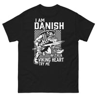 Thumbnail for T-shirt Danois noir - I am Danish with a Viking Heart