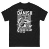 T-shirt Danois noir - I am Danish with a Viking Heart