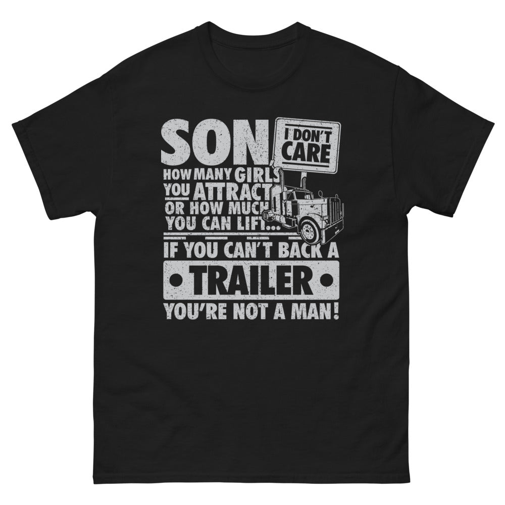 T-shirt Trailer Skills noir - texte humoristique 'Trailer Skills'